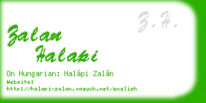 zalan halapi business card